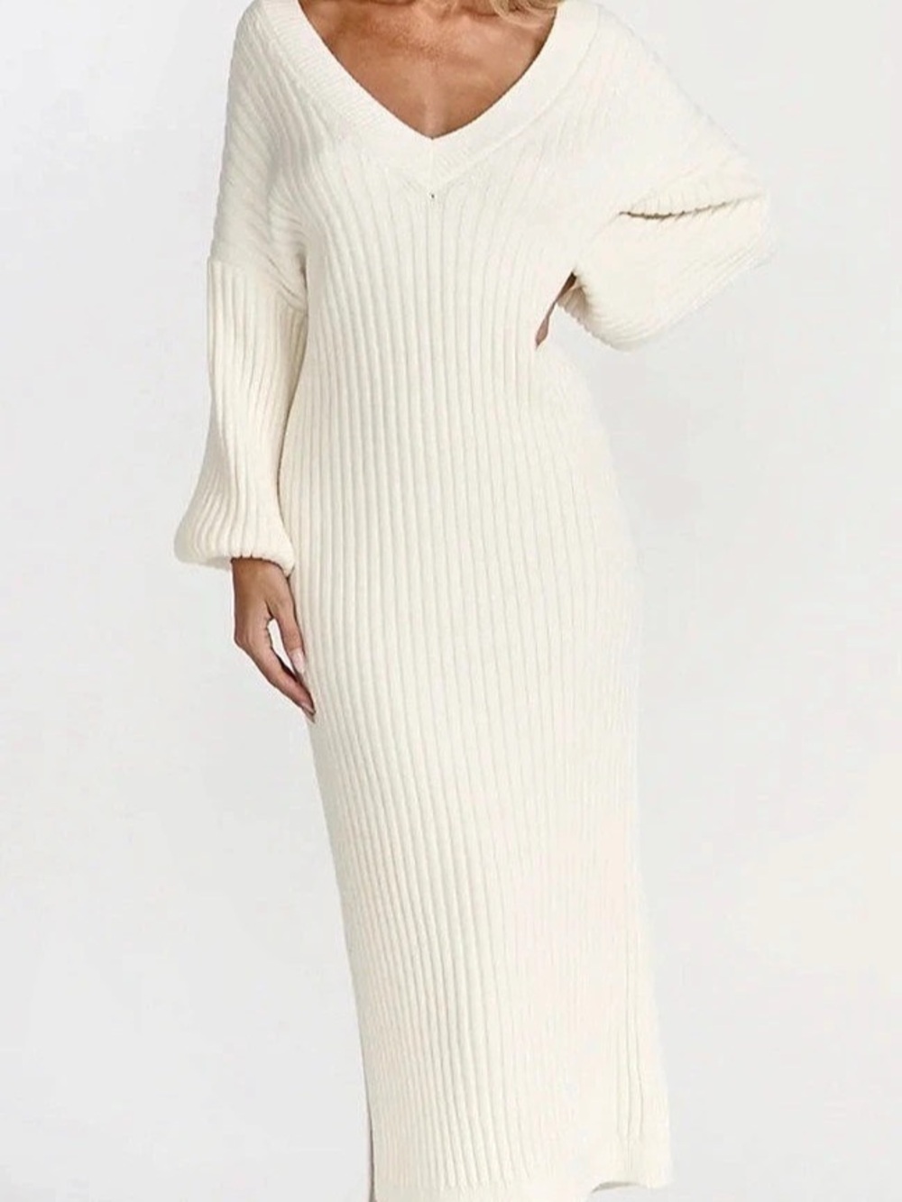 Showpo KARTIA MIDI DRESS in off white